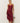 V-Neck Lace Trim Midi Dress