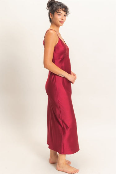 Satin Maxi Dress Gown