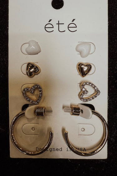 Heart Earring Set
