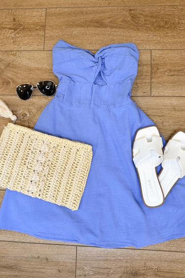 Strapless Twist Front Dress