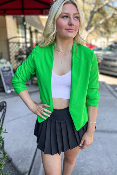 Ruched Blazer