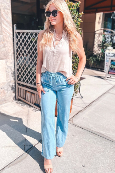 Wide Leg Tencel Pants