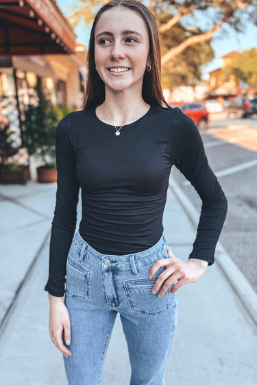 Long Sleeve Crew Neck Bodysuit