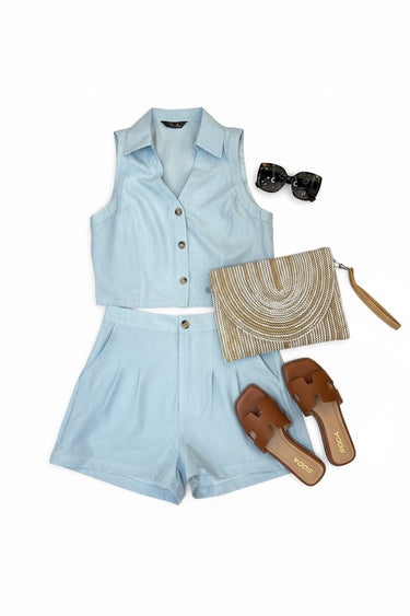 Soft Matte Pleated Shorts