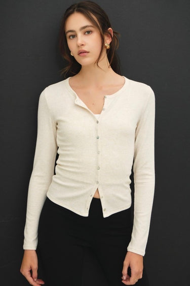Button Down Long Sleeve Tee