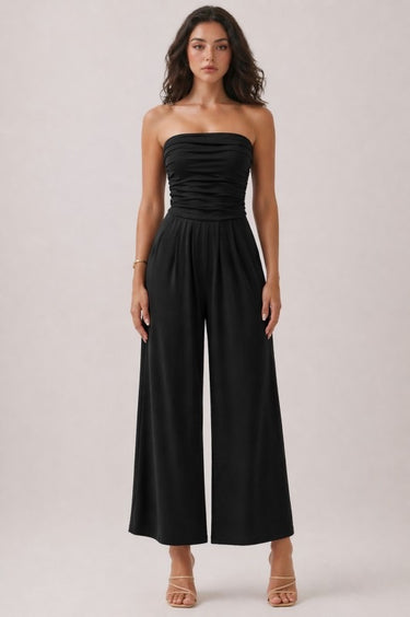 Ruched Strapless Jumpsuit