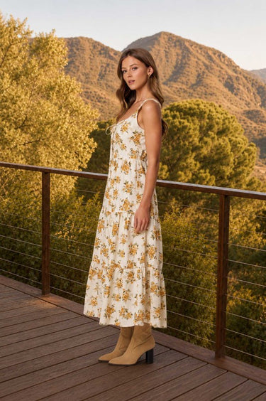 Floral Corset Maxi Dress