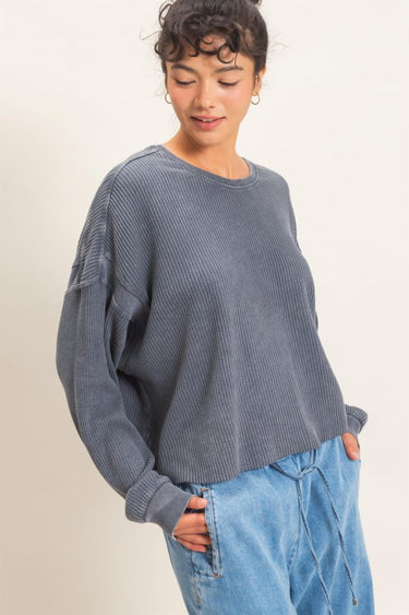 Open Back Waffle Tee