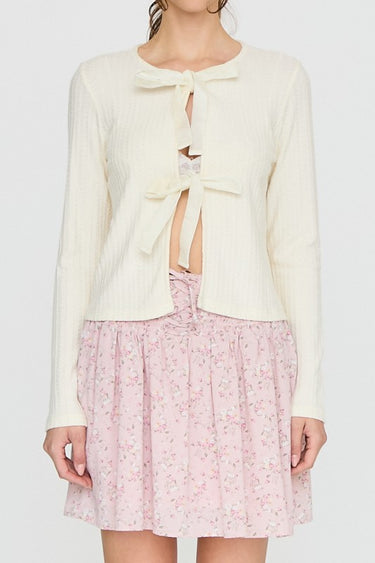Velvet Bow Cardigan
