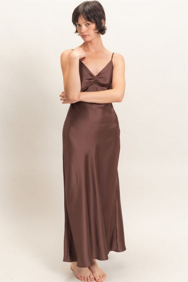 Satin Maxi Dress Gown