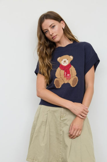Short Sleeve Teddy Sweater