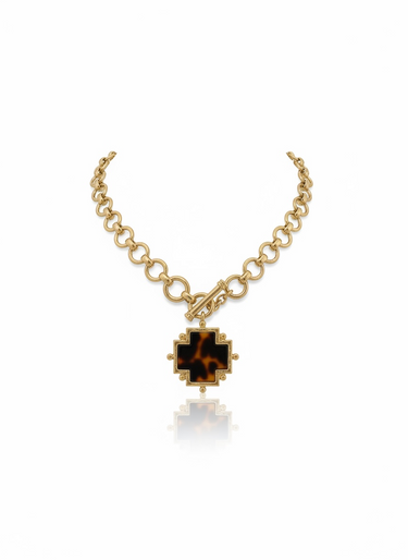 Tortoise Cross Necklace