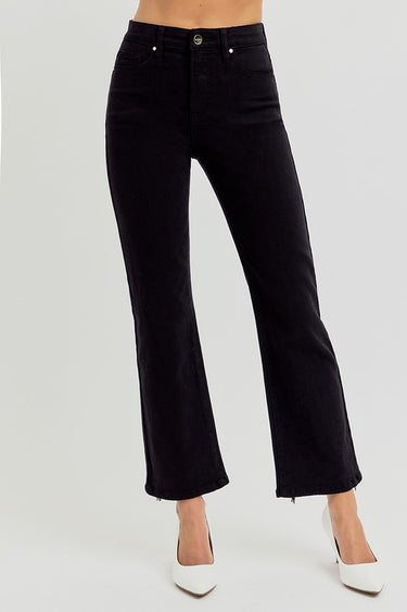 Straight High Rise Crop Jeans