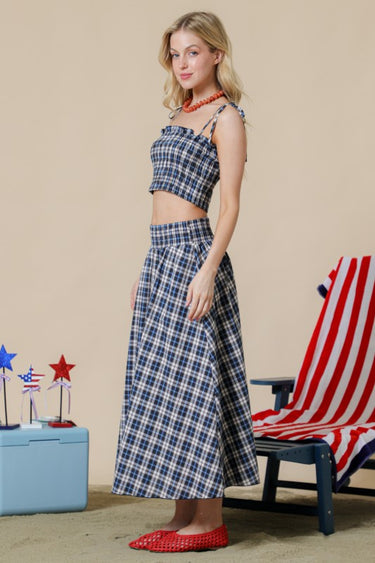 Plaid Maxi Skirt
