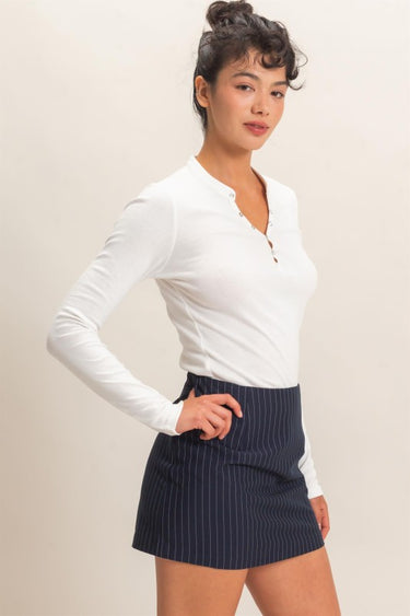 Long Sleeve Henley Tee