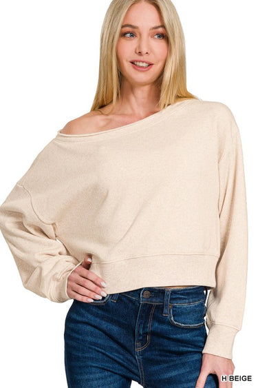Boat Neck Sweatshirt
