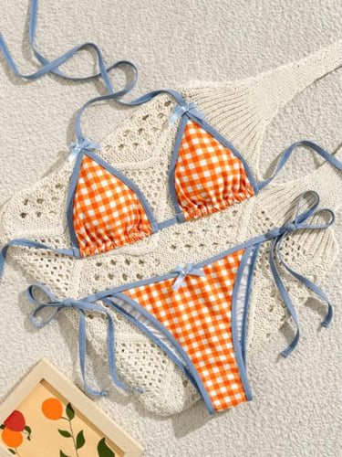 Gingham Tie Side Bottom