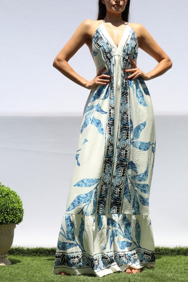 Print Halter Maxi
