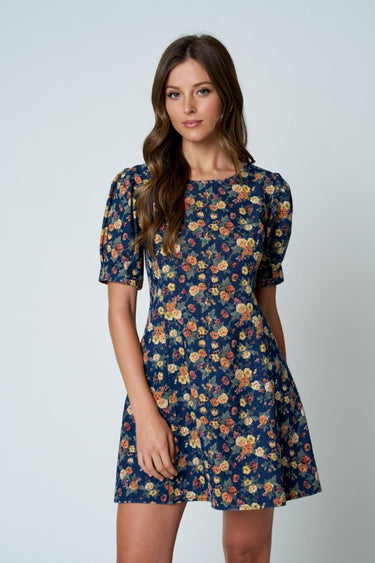 Floral Denim Dress