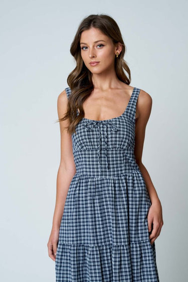 Plaid Corset Maxi