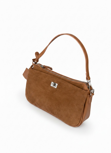Vegan Suede Shoulder Bag