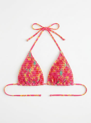 Floral Smocked Triangle Top