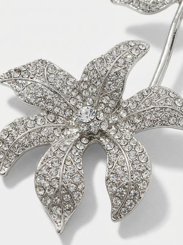 Rhinestone Flower Earrings