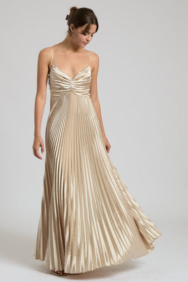 Pleated Maxi Dress