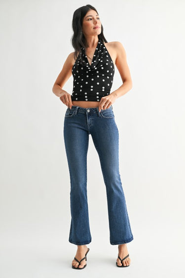 Low Rise Kick Bootcut Denim Jean