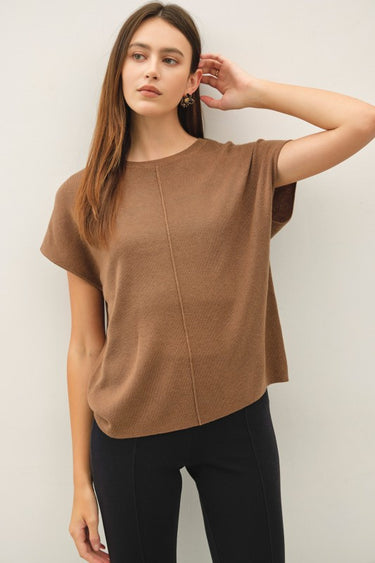 Ultra Soft Short Sleeve Sweater Blouse