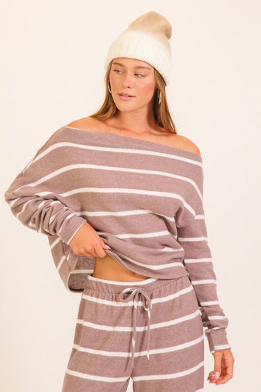 Striped Off The Shoulder Top