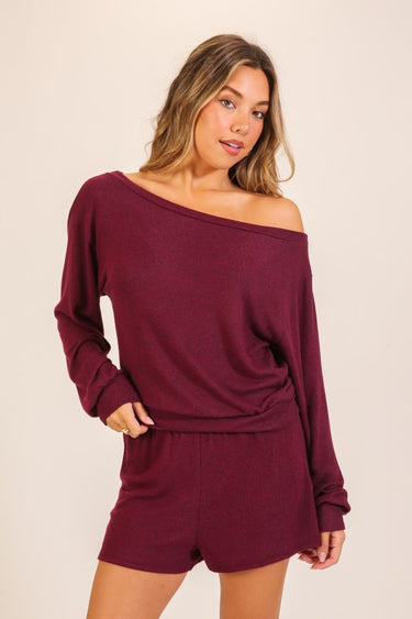 Cozy Off The Shoulder Knit Top