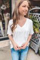 V-Neck Blouse White