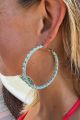 Woven Hoop Earring Moss