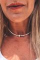 Beaded Choker White