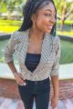 Cropped Plaid Blazer