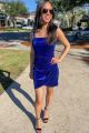 Velvet Dress Royal Blue