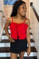 Bow Crop Top Red