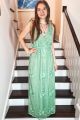 Tie Top Lace Maxi Dress Sage