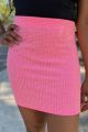 Studded Mini Skirt Neon Pink