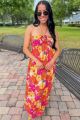 Floral Maxi Dress Pink