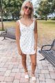 Embroidered Sundress White