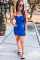 Strapless Romper Dress Royal