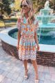 Print Sundress Orange