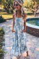 Paisley Maxi Dress Blue