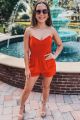 Bustier Romper Red