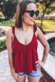 Ruffle Tank With Adjustable Straps