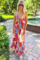 Print Smocked Maxi Dress