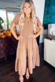 V-Neck Maxi Dress Mocha