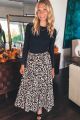 Leopard Maxi Skirt Tan